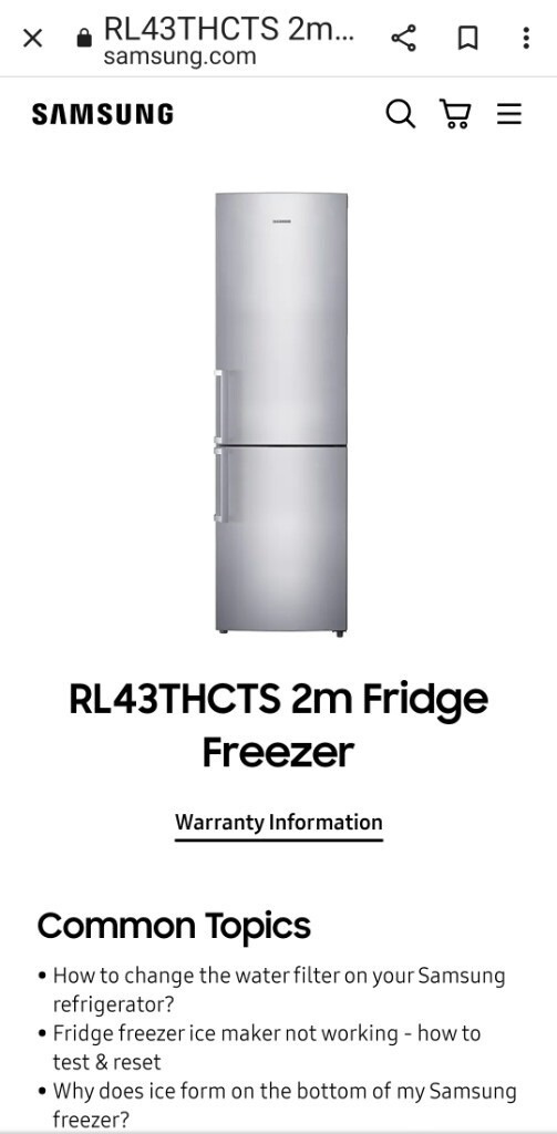2m high fridge freezer